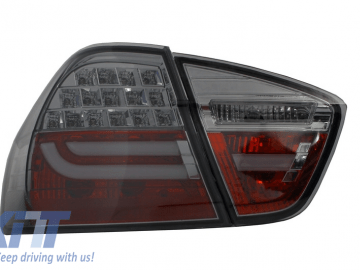 Taillights suitable for BMW 3 Series E90 (2005-2008) LED BAR Smoke