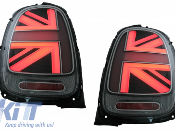 Taillights suitable for MINI ONE F55 F56 F57 3D 5D Convertible (2014-2018) JCW Design Silver