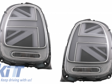 Taillights suitable for MINI ONE F55 F56 F57 3D 5D Convertible (2014-2018) JCW Design Silver