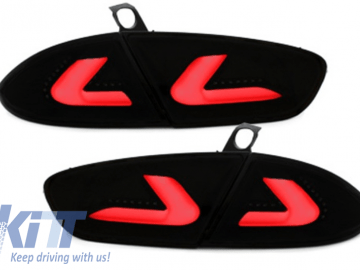 Taillights suitable for SEAT Leon LIGHTBAR (2009+) 1P1 Black / Smoke