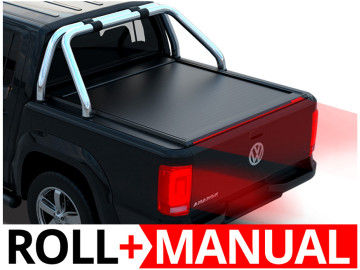 Tessera Roll+: Cobertura Rígida Retrátil Manual para Volkswagen Amarok 2010-2022 - compatível com a roll bar OEM 
