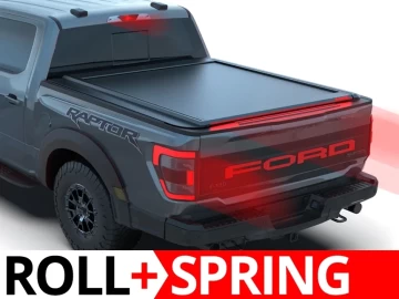 Tessera Roll+: Cobertura Rígida Retrátil Manual Assistido por Mola Ford F-150 2015-202 - Cabine Dupla Short Bed Versão