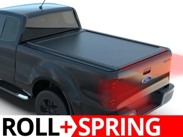 Tessera Roll+: Cobertura Rígida Retrátil Manual Assistido por Mola Ford Ranger 2012+ 2016+ 2020+ Cabine Extra XLT