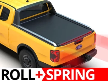 Tessera Roll+: Cobertura Rígida Retrátil Manual Assistido por Mola Ford Ranger (P703) 2023+ - Cabine Extra / WILDTRAK