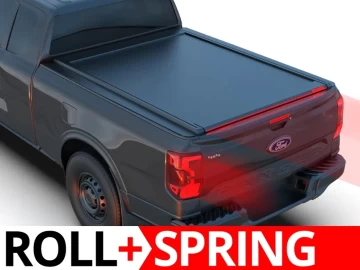 Tessera Roll+: Cobertura Rígida Retrátil Manual Assistido por Mola Ford Ranger (P703) 2023+ Cabine Extra - XL/XLT/LIMITED
