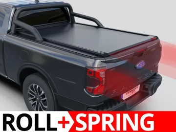 Tessera Roll+: Cobertura Rígida Retrátil Manual Assistido por Mola Ford Ranger (P703) 2023+ Cabine Extra / XLT/SPORT