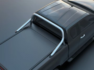 Tessera Roll+: Cobertura Rígida Retrátil Manual Assistido por Mola Toyota Hilux (Revo) '07-2016-> com OEM Roll bar 