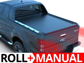 Tessera Roll+: Cobertura Rígida Retrátil Manual Ford Ranger 2012+ 2016+ 2020+ Wildtrack Cabine Extra