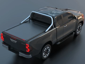 Tessera Roll+: Cobertura Rígida Retrátil Manual Toyota Hilux (Revo) '07-2016-> com OEM Roll bar cabine extra