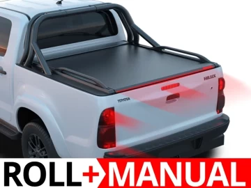 Tessera Roll+: Cobertura Rígida Retrátil Manual Toyota Hilux (Vigo) '03-2005->'06-2016 Cabine Dupla