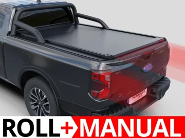 Tessera Roll+: Cobertura Rígida Retrátil Manual para Ford Ranger (P703) 2023+ Cabine Extra / XLT/SPORT