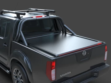 Tessera Roll+: Cobertura Rígida Retrátil Manual para Nissan D40 (Navara) Extended Version (165cm) Cabine Dupla