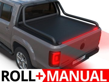 Tessera Roll+: Cobertura Rígida Retrátil Manual para Volkswagen Amarok 2010-2022 - compatível com a roll bar Canyon