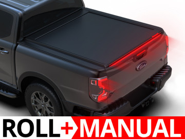 Tessera Roll+ cobertura retráctil em Matt Preto Ford Ranger (P703) 2023+