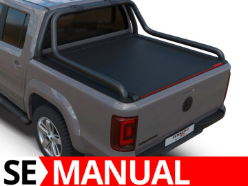 Tessera SE: Cobertura Rígida Retrátil Manual para Volkswagen Amarok 2010-2022 - compatível com a roll bar Canyon OEM
