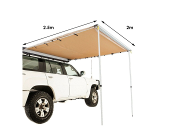 Toldo lateral 2.5 m ancho x 3m abierto OFFROAD color Gris