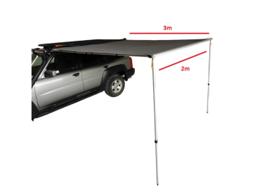 Toldo Lateral 2m de Largura x 3 m de Abertura Offroad Cor Cinzenta