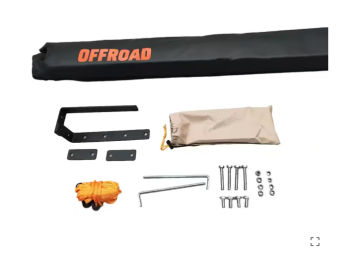 Toldo lateral OFFROAD 2 m de largura × 2,5 m aberto Cor: Cinzento