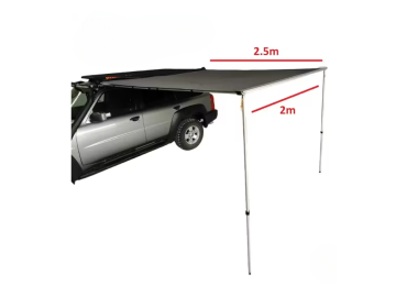 Toldo lateral OFFROAD 2 m de largura × 2,5 m aberto Cor: Cinzento