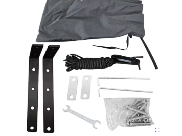 Toldo lateral Offroad com iluminação – 2,5 m de largura x 3 m aberto – Cinzento