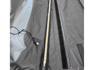 Toldo lateral Offroad com iluminação – 2,5 m de largura x 3 m aberto – Cinzento