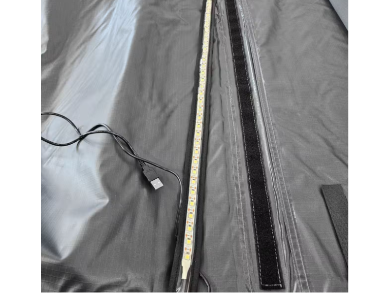 Toldo lateral Offroad com iluminação LED – 2,5 m de largura x 2,5 m aberto – Cinzento