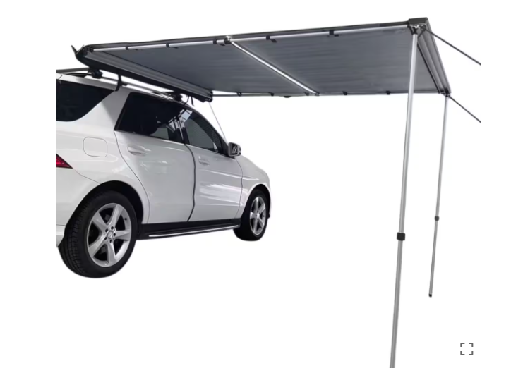 Toldo lateral Offroad com iluminação LED – 2,5 m de largura x 2,5 m aberto – Cinzento