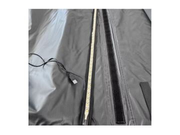 Toldo lateral Offroad com iluminação LED – 2 m de largura x 2,5 m aberto – Cinzento