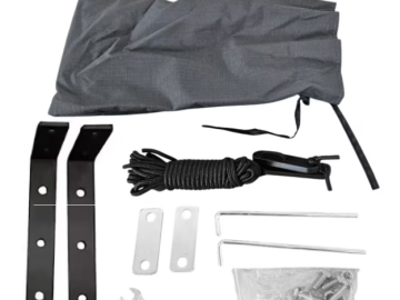 Toldo lateral Offroad com iluminação LED – 2 m de largura x 2,5 m aberto – Cinzento