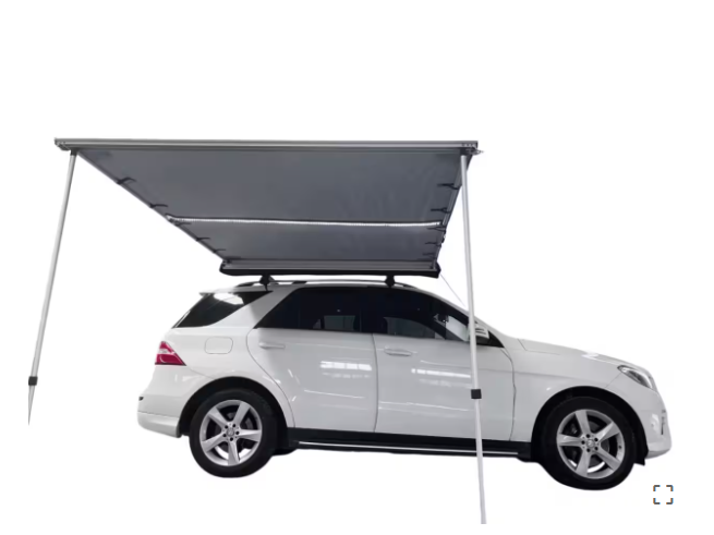 Toldo lateral Offroad com iluminação LED – 2 m de largura x 3 m aberto – Cinzento