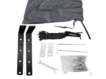 Toldo lateral Offroad com iluminação LED – 2 m de largura x 3 m aberto – Cinzento