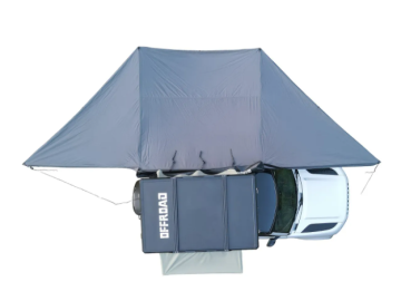 Toldo lateral com luz LED de 180º Overland (2,0 m) cinzento PREMIUM
