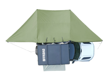 Toldo lateral com luz LED de 180º Overland (2,0 m) verde PREMIUM