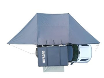 Toldo lateral com luz LED de 180º Overland (2,5 m) cinzento PREMIUM