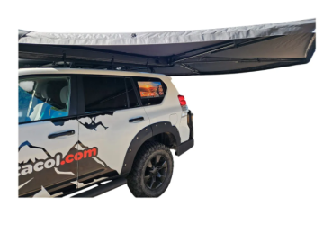 Toldo lateral com luz LED de 270º Overland (2,5 m) cinzento PREMIUM