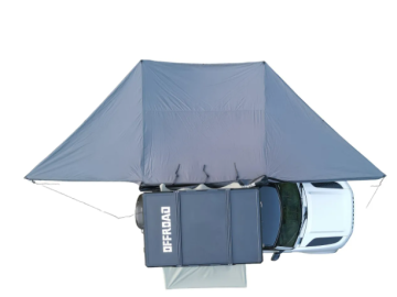 Toldo lateral de 180º Overland (2,0 m) cinzento PREMIUM