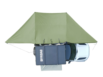 Toldo lateral de 180º Overland (2,0 m) verde PREMIUM