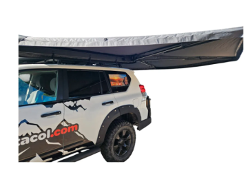 Toldo lateral de 270º Overland (2,0 m) cinzento PREMIUM