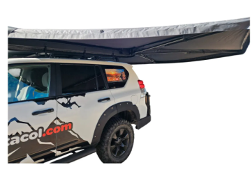 Toldo lateral de 270º Overland (2,5 m) cinzento PREMIUM