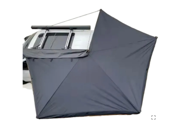 Toldo lateral de 270º com luz LED Overland (2,0 m) cinzento PREMIUM