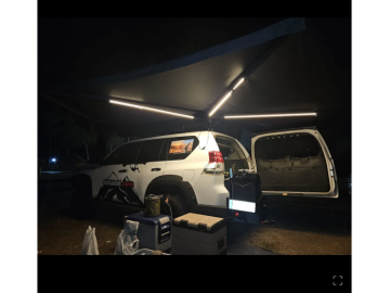 Toldo lateral de 270º com luz LED Overland (2,0 m) cinzento PREMIUM