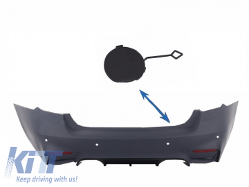 Tow Hook Cover Rear Bumper suitable for BMW 3'er F30 (2011-up) M3 M-tech Design