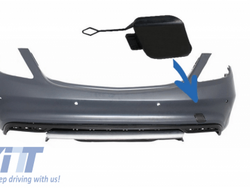 Tow Hook Cover suitable for Rear Bumper S65 A-Design Mercedes Benz W222 S-Class (2013-06.2017)