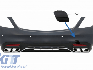 Tow Hook Cover suitable for Rear Bumper S63 A-Design Mercedes S-Class W222 Facelift (2017-UP)