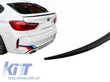 Trunk Boot Spoiler suitable for BMW X6 F16 (2015-Up) Sport Performance Design Piano Black