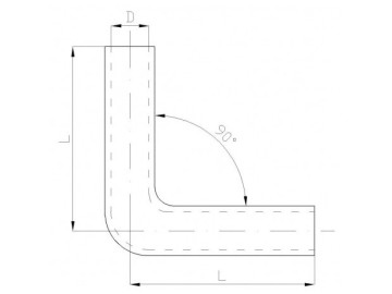 Tubo Silicone Curva 90º - 10MM