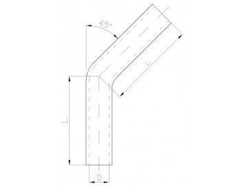 Tubo de Silicone 45º - 102MM