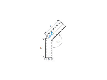 Tubo de Silicone 45º - 40MM
