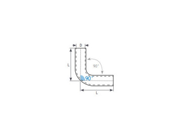 Tubo de Silicone 90º - 18mm 