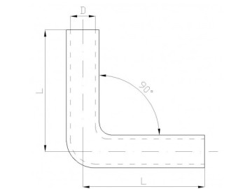 Tubo de Silicone 90º - 45MM